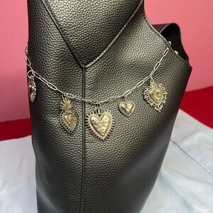 Silver Sacred Heart Purse Charm